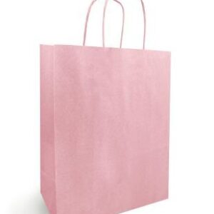 Papieren draagtas gedraaid handvat Licht Roze