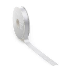 Satijnband Double Face 25mm Zilver