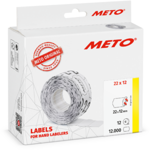 Etiket Meto 22x12 Wit Permanent