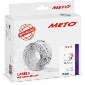 Etiket Meto 22x16 Wit Permanent