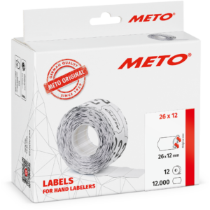 Etiket Meto 26x12 Wit Afneembaar
