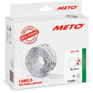 Etiket Meto 26x16 Wit Permanent