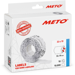 Etiket Meto 32x19 Wit Permanent