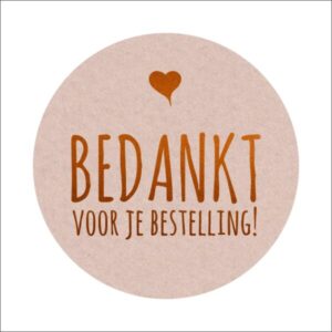 Sticker Bedankt voor je bestelling