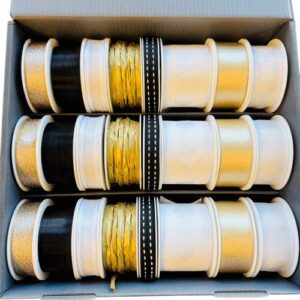 Kadolint stof 24 delig zwart wit goud