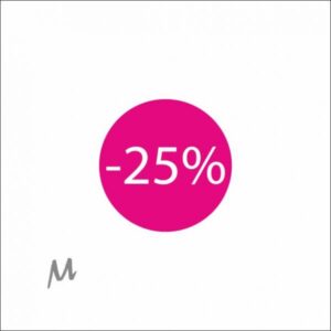 Etiket 25% 15mm roze