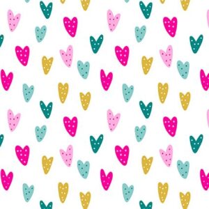 Inpakpapier Hartjes Multi hearts