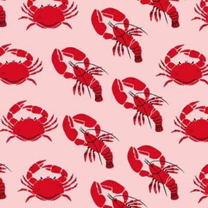 Inpakpapier Kreeft Lobster Coated Rood