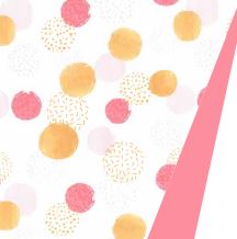Inpakpapier Dots Roze Goud Dubbelzijdig