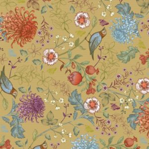 Inpakpapier Birdy Blossom Kraftpapier Bruin