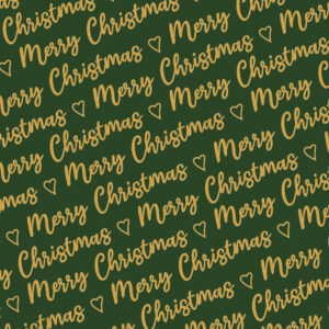 Inpakpapier Kerst Merry Christmas Groen