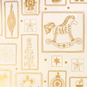 Inpakpapier Kerst Notekraker Beige
