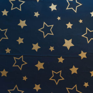 Inpakpapier Kerst Sterren Donkerblauw