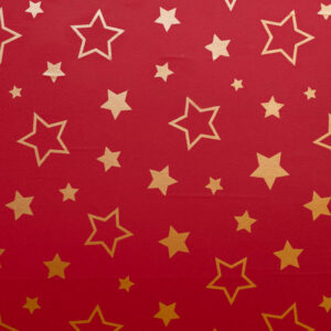 Inpakpapier Kerst Sterren Rood