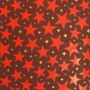 Inpakpapier Kerst Sterren Rood