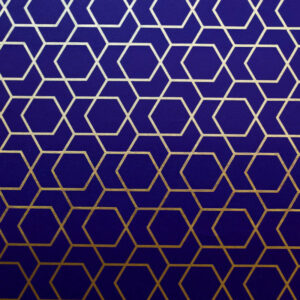 Inpakpapier Hexagon Blauw