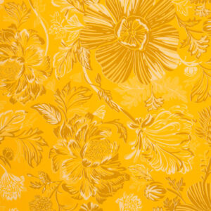 Inpakpapier Fantasie Bloemen Geel