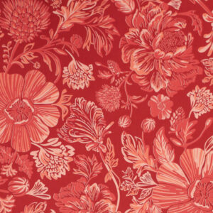 Inpakpapier Fantasie Bloemen Rood