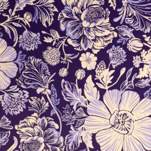 Inpakpapier Fantasie Bloemen Blauw