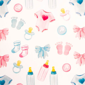 Inpakpapier Baby Girl and Boy