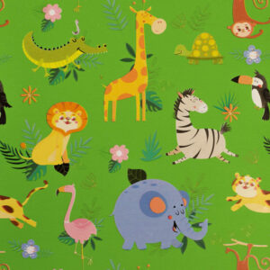 Inpakpapier Safari Kids Groen